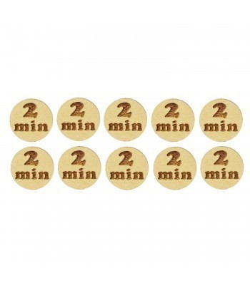 Laser Cut '2 Min' 20mm Gaming Tokens - Pack of 10